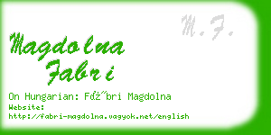 magdolna fabri business card